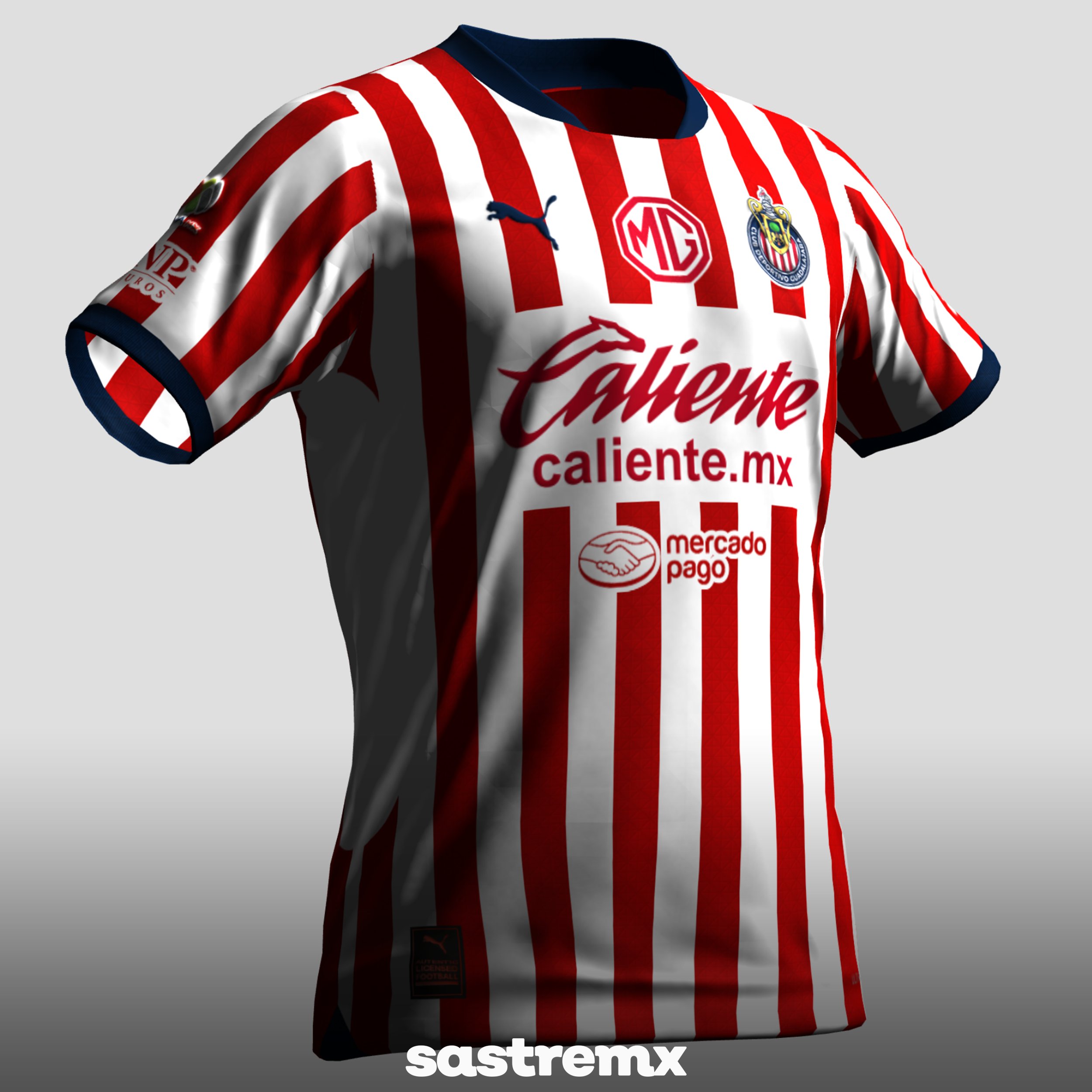 sastremx on X ACTUALIZACION CHIVAS JERSEY LOCAL 2024 2025 Las correcciones que me hizo gente que ya la vio. Cuello Semi V parecido al de Mexico 2006 Costados blancos