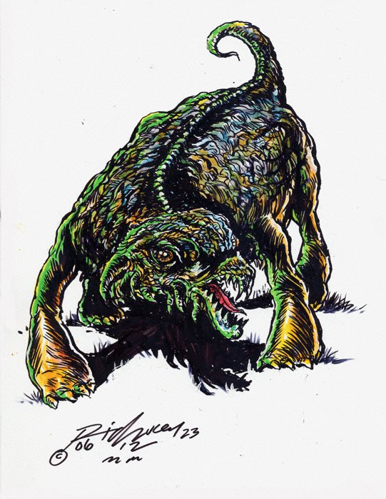 Thedocbot's tweet photo. #MondayMonster sort of day and past drawings still #ForSale 8.5x11 on slick paper. $20 plus postage to your area! Chills! #monsters #monsterart #painting #MonsterMonday #artforsale #originalart #draw #horror #HorrorCommunity #drawrick #artforsalebyartist #colorinkdrawing https://t.co/hhj9RxO9xO