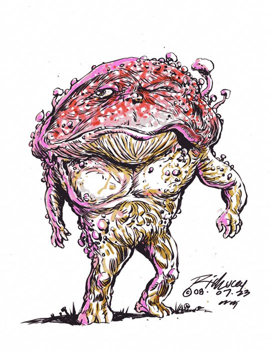 Thedocbot's tweet photo. #MondayMonster sort of day and past drawings still #ForSale 8.5x11 on slick paper. $20 plus postage to your area! Chills! #monsters #monsterart #painting #MonsterMonday #artforsale #originalart #draw #horror #HorrorCommunity #drawrick #artforsalebyartist #colorinkdrawing https://t.co/hhj9RxO9xO