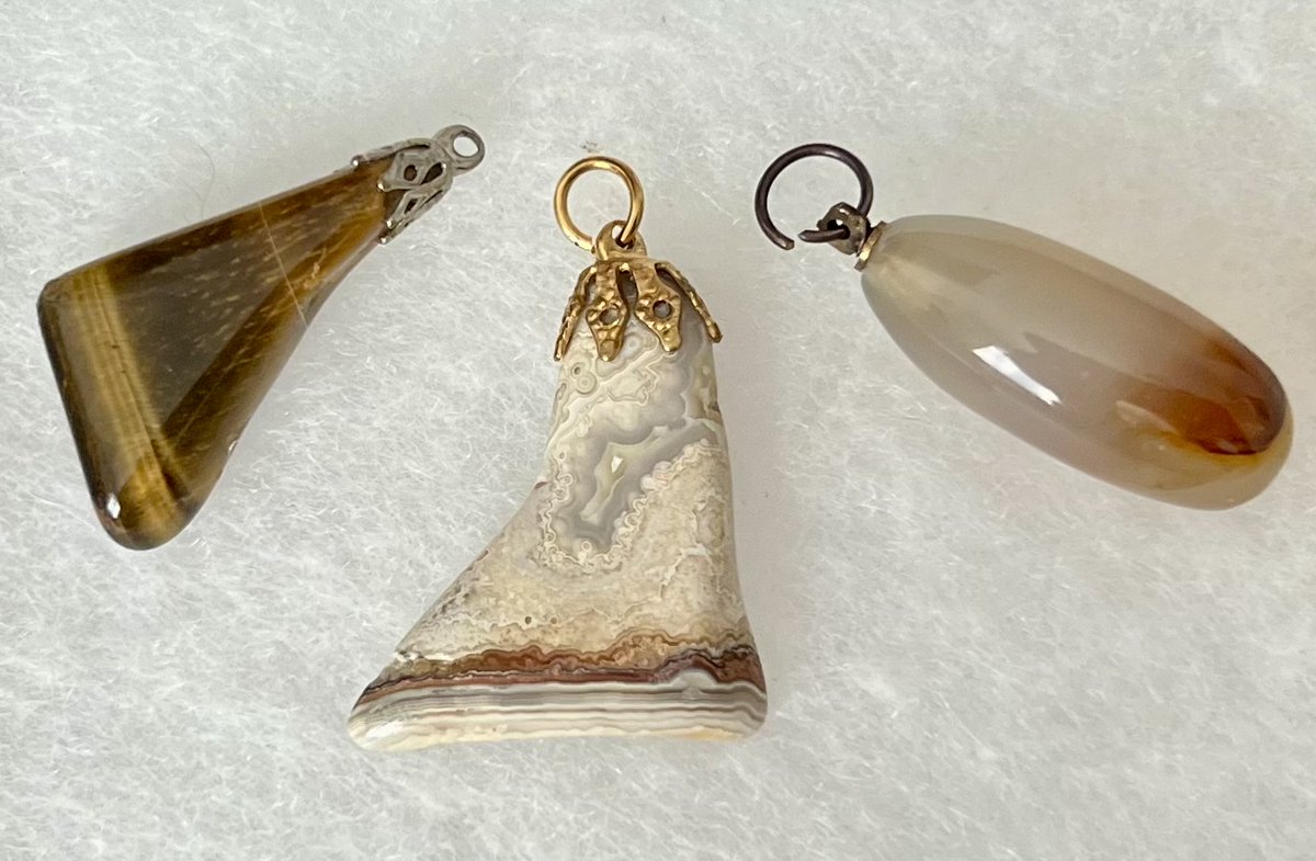 Banded #Agates #TigersEye Vintage Pendant Lot of 3 ~ Natural Stones FREE SHIP 

#jewelry #polishedstones #naturalstones #bandedagates #agatejewelry #vintagejewelry 

ebay.com/itm/2666814985… #eBay via @eBay