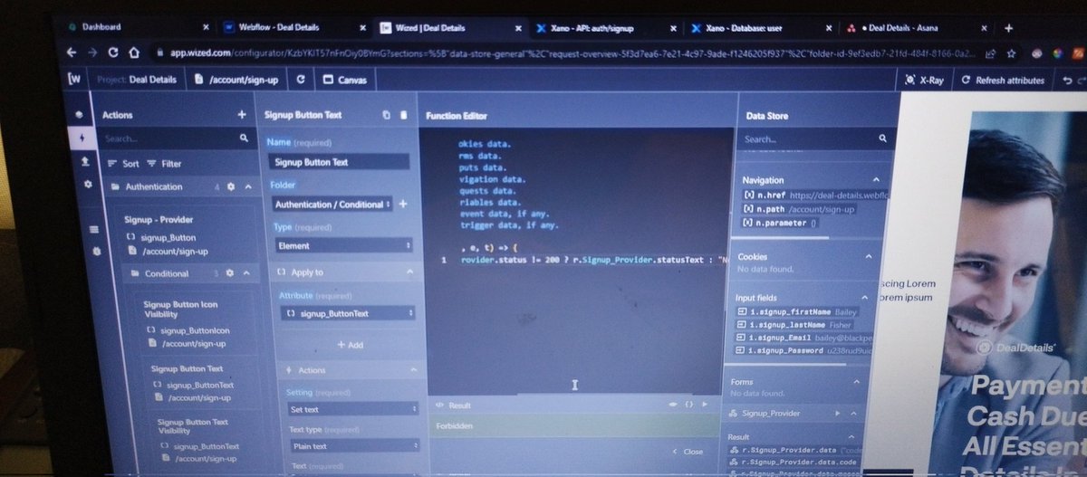 BitcoinDevKe's tweet image. Today I'm building with client app with #wized, #xano and #webflow. NoCode is definitely another cool way to build apps. Quite a different and faster experience