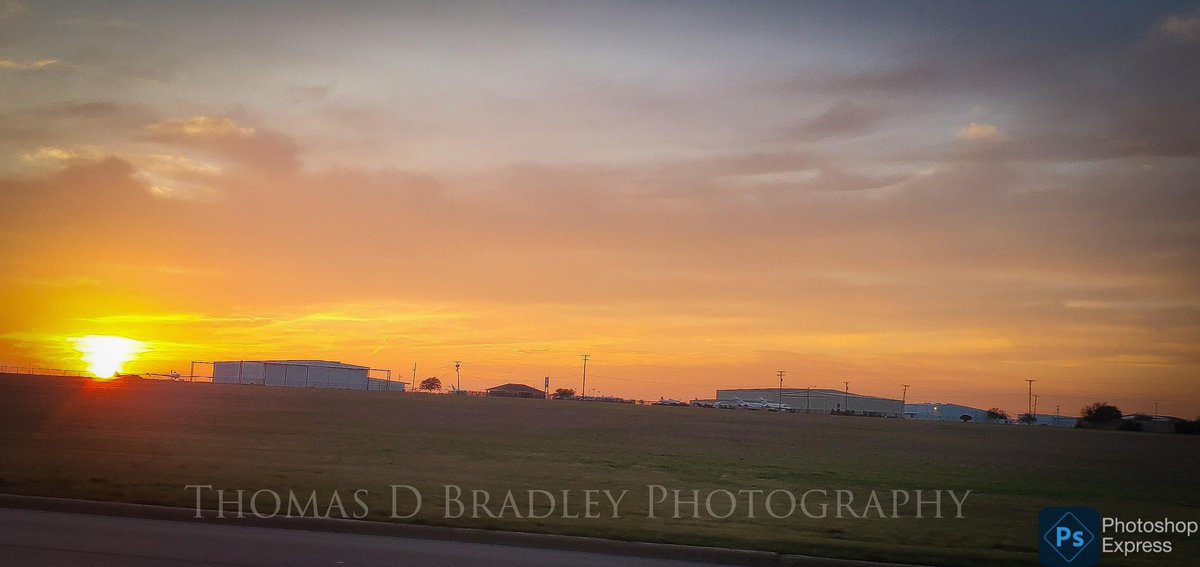 Beautiful sunset here in @CityofCleburne at the CleburneAirport this evening after my near 5 mile run @RunnerBliss. #MondayMotivation