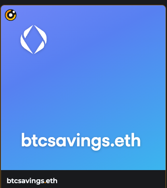Taking offers (AND listed on <a href="/ensvision/">Vision.eth</a>) if you wanna set up a $BTC savings account #ENS #Domains