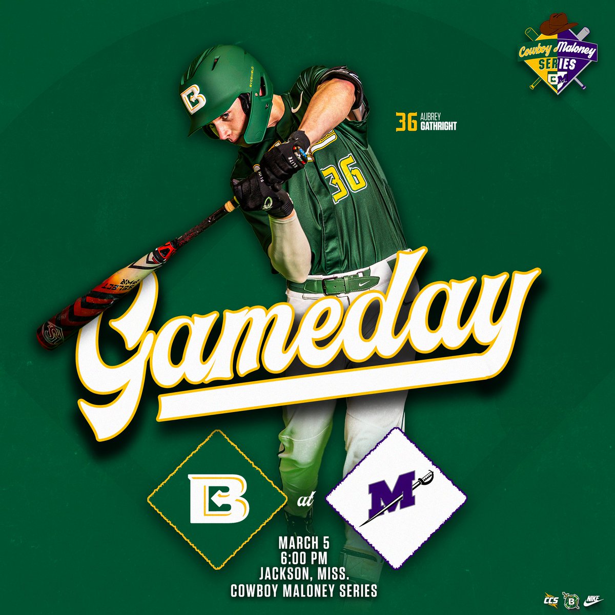 𝙍𝙞𝙫𝙖𝙡𝙧𝙮 𝙍𝙚𝙣𝙚𝙬𝙚𝙙 𝙤𝙣 𝙩𝙝𝙚 𝘿𝙞𝙖𝙢𝙤𝙣𝙙

🆚 | Millsaps
⏰ | 6 PM
📍 | Jackson, Miss.
🖥️ | linktr.ee/BelhavenBSB

#GoGreen | <a href="/BelhavenBSB/">Belhaven Baseball</a>