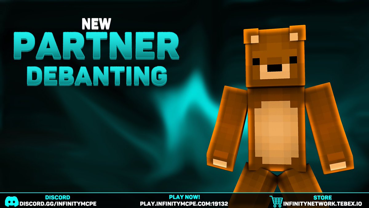 InfinityHCF's tweet image. Estamos felices de anunciar la llegada de @debanting771054 como nuevo PARTNER de Infinity Network
Mañana podrán usar su /support en nuestro nuevo SOTW de HCF
🎉 Por su llegada estaremos sorteando un rango en nuestro discord!
1x Rank Infinity

Store: infinitynetwork.tebex.io
#mcpe