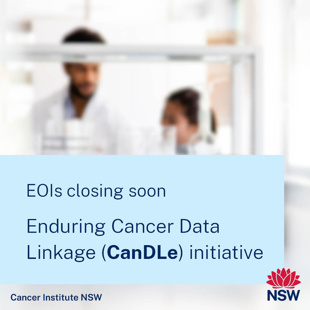 Reminder – Expressions of Interest for the latest round of the CanDLe program close Wednesday, 13 March to NSW/ACT researchers. ➡️ Full details and submissions: cancer.nsw.gov.au/research-and-d…