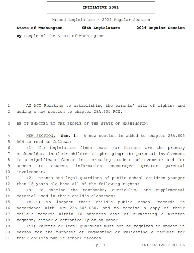 Democrats in Washington State just passed a PRIEA act which will likely result in forced outing of trans students in the state. Initiative 2081 gathered enough signatures to go on the ballot. Rather than fighting it at the ballot box, they decided to pass it instead. Horrific