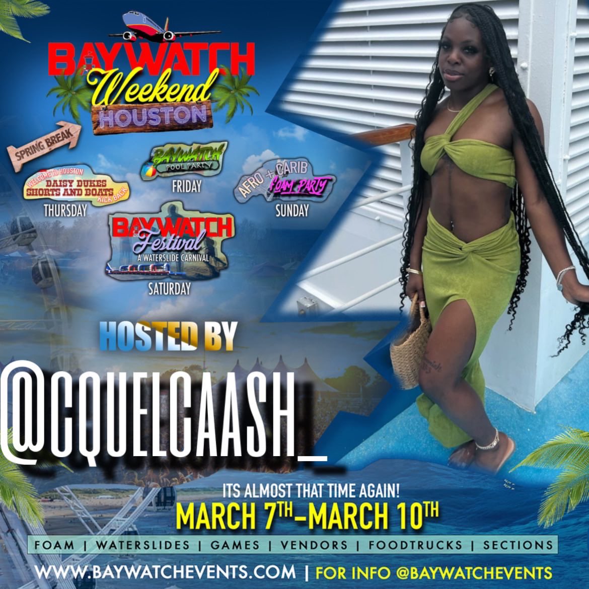 cquelcaash's tweet photo. We OUTSIDE for #HoustonHolics #BayWatchWeekend be there or hear about it🫵🏾‼️ @AgentRondo_ @asanteslater 
#ARPROMOS https://t.co/fznG5wXKdP