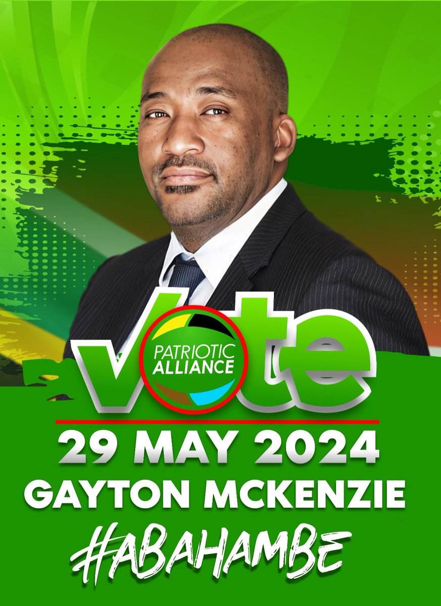 Vote Gayton McKenzie for President. #ABAHAMBE @GaytonMcK @OnsBaizaNie @Kenny_T_Kunene @AfricaNewsG