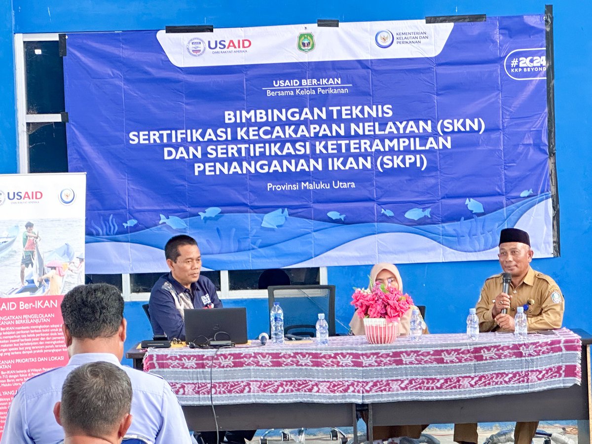 Utampelu's tweet photo. Senin (4/3), Rustam Pelu, Luhkan Kab. Hal Sel,  melaporkan pendampingan nelayan pada Bimtek SKN dan SKPI oleh USAID BER-IKAN di Kab. Halmahera Selatan, Maret 2024

#GiatLuhkanSatminkalAmbon #HalmaheraSelatan
#luhlapor
@bp3ambon
@puslatluhkp https://t.co/HeYfoCljyk