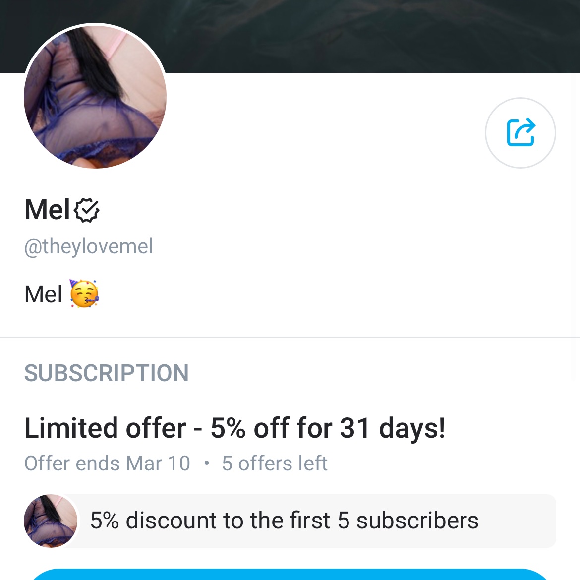 TheyLoveMell2's tweet photo. FIRST 5 SUBS GET 5% OFF GET IT WHILE YOU CAN !!! https://t.co/7KcBr5COrz