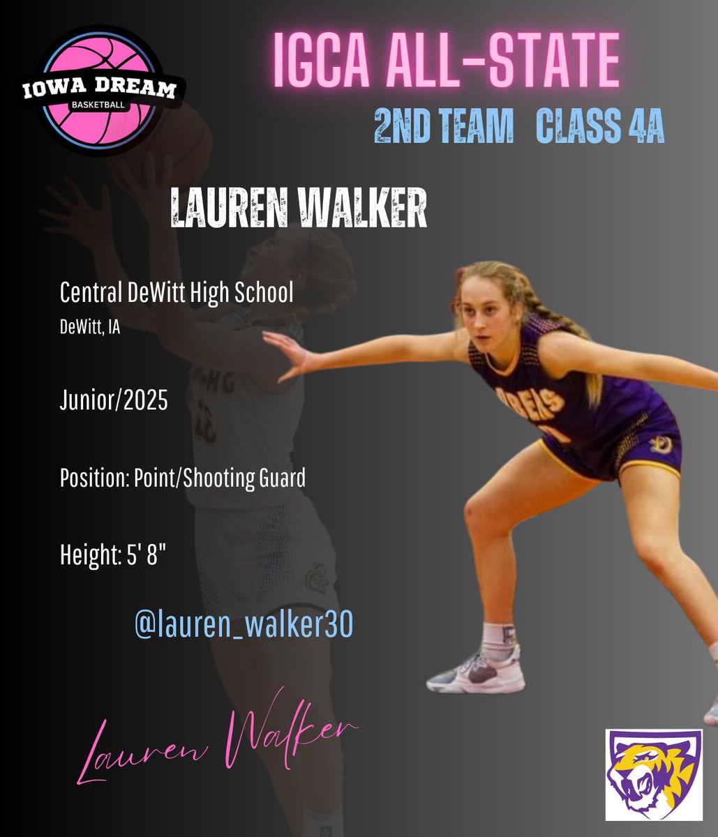 Congrats to junior Lauren Walker on earning IGCA 2nd Team All-State!
