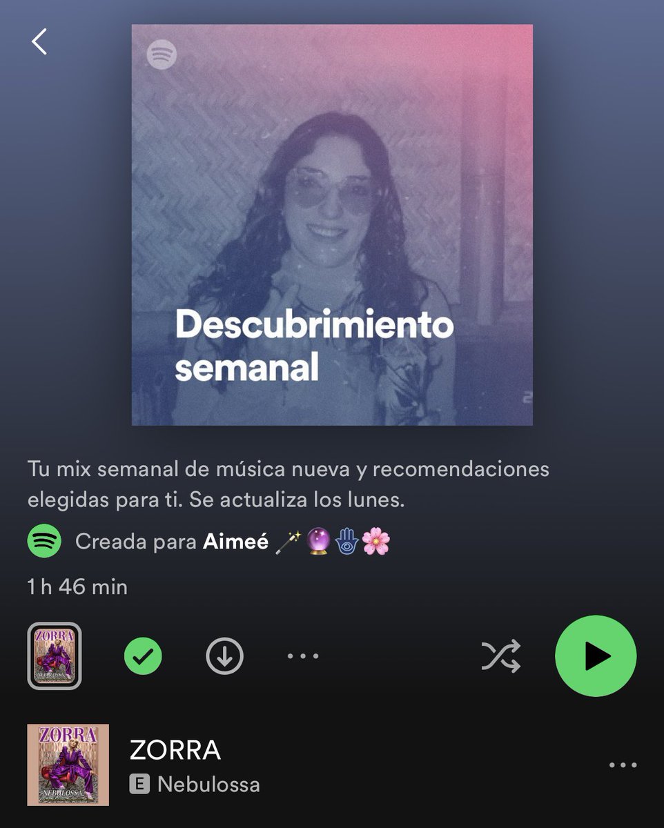 AimeeePm's tweet photo. Disculpa Spotify? Me conoces? https://t.co/OHuTpr5Qnj