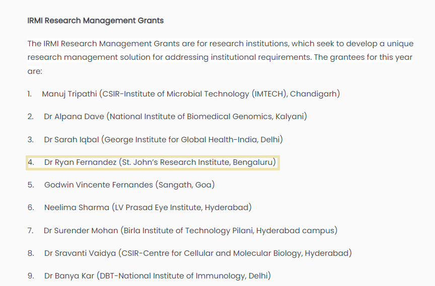 St. John's Research Institute #SJRI tweet media