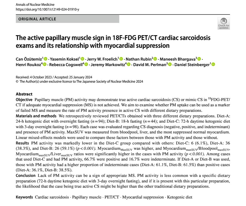 Proud to share our latest article. It was a long journey. But definitely a sign that we use now routinely and it really works. <a href="/UMNRadiology/">U of MN Radiology</a> <a href="/radiology_rsna/">Radiology</a> <a href="/SNM_MI/">SNMMI</a> 
link.springer.com/epdf/10.1007/s…