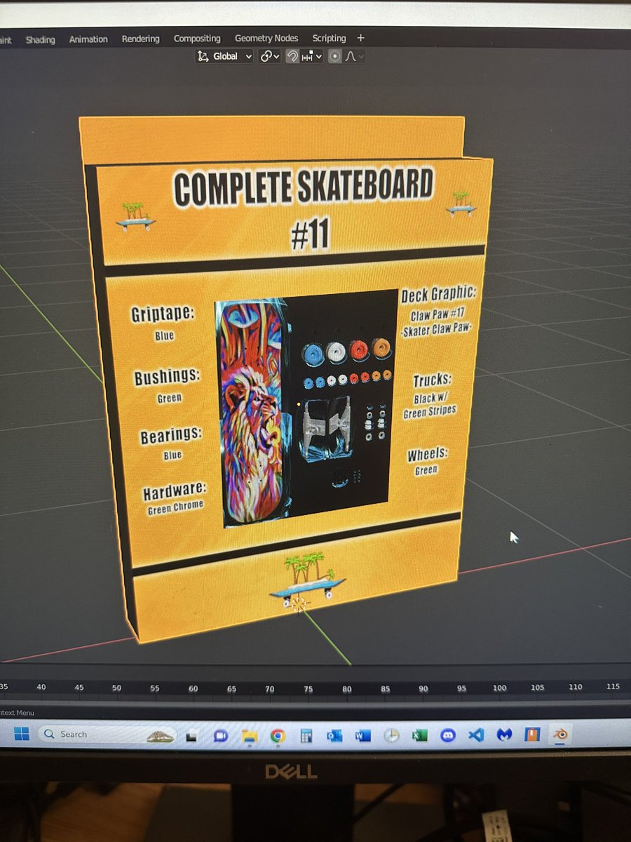 Ignore the graphics, i was just making a prototype to get the dimensions down but it’s coming along quite nicely 🛹

Gonna do a fun little giveaway here soon to get ready for some new drops so stay tuned 👀