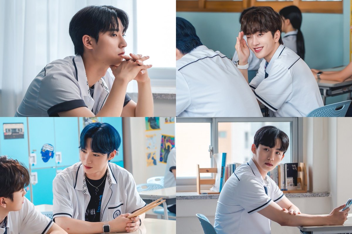 KDramaHandle's tweet image. The upcoming drama adaptation of the Korean BL webtoon #JazzForTwo has revealed #JeeHoGeun #Newkidd’s #Jinkwon #OMEGAX’s #Hangyeom and #KimJeongHa as its casting lineup. 

Follows 5 high school students' personal struggles &amp;amp; finding love &amp;amp; growth through music, release in March.
