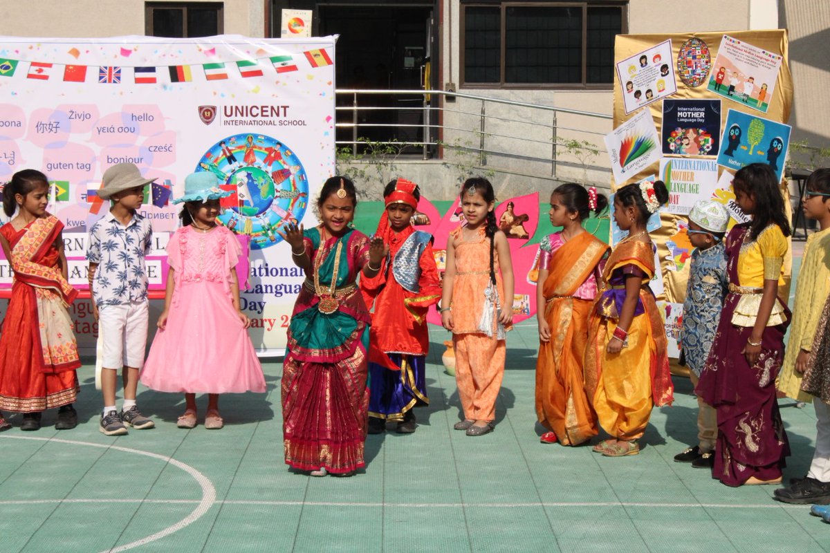 unicentschool's tweet image. 🌍✨ Celebrating linguistic diversity at Unicent International School on International Mother Language Day! 
🎉📚 Explore the unique threads of language that weave our vibrant community. 

#InternationalMotherLanguageDay #CulturalDiversity #LanguageIsIdentity #SchoolCelebrations