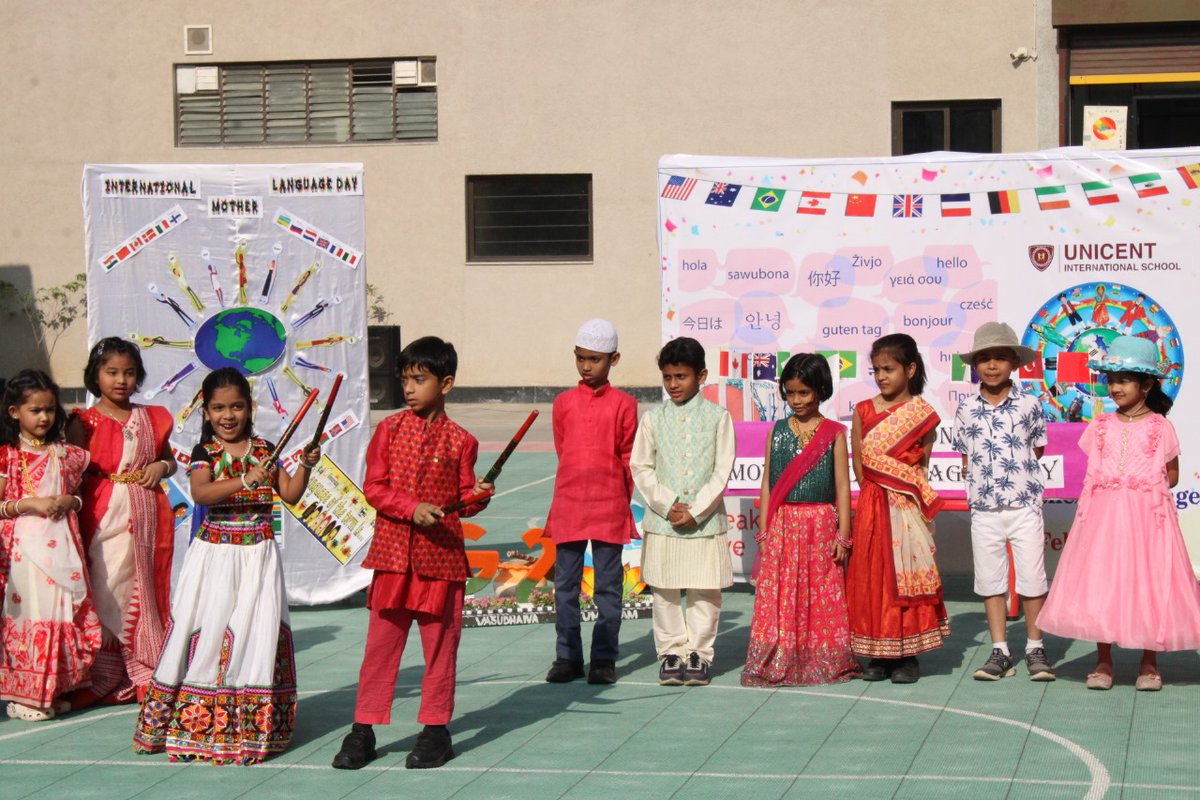unicentschool's tweet image. 🌍✨ Celebrating linguistic diversity at Unicent International School on International Mother Language Day! 
🎉📚 Explore the unique threads of language that weave our vibrant community. 

#InternationalMotherLanguageDay #CulturalDiversity #LanguageIsIdentity #SchoolCelebrations