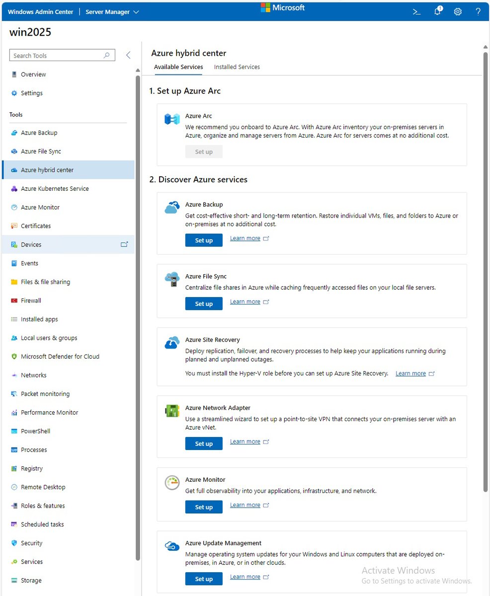 andresbohren's tweet image. 🚀Have you connected #WindowsAdminCenter with #Azure in Azure hybrid center?
bit.ly/3V0RaoL