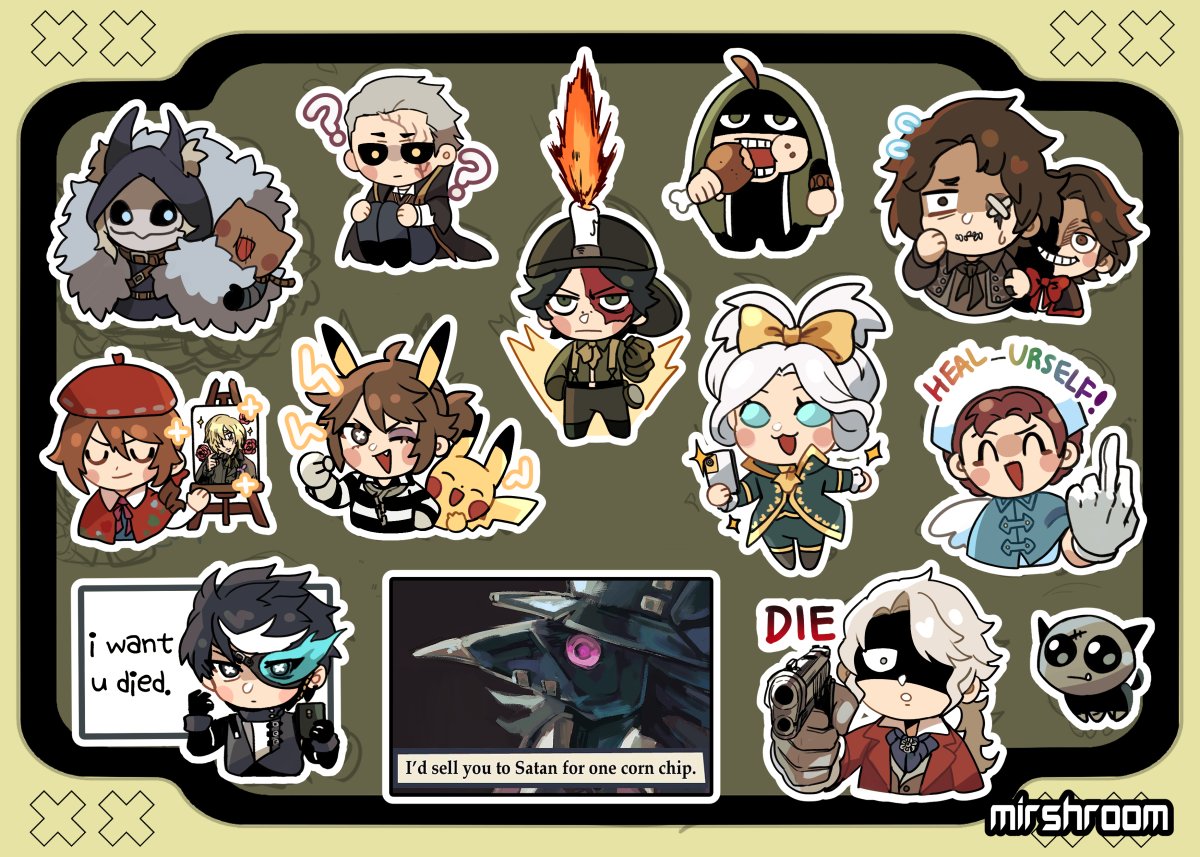 some silly stickers #identityv 