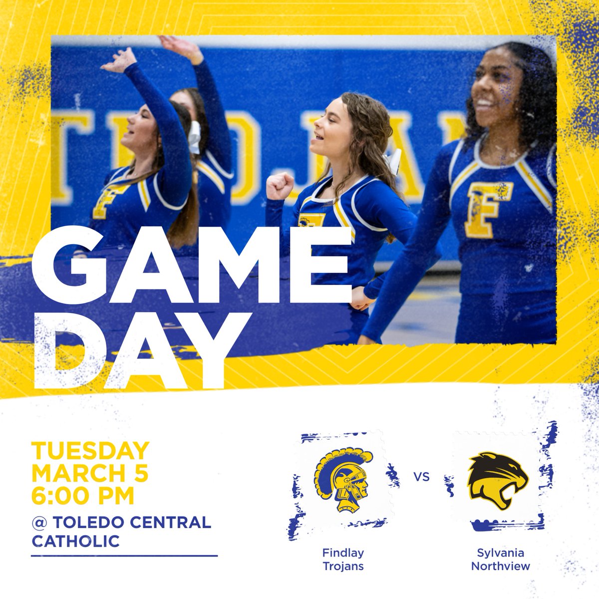 OHSAA Tournament:  Sylvania Northview &amp; Findlay HS @ Toledo Central Catholic 6:00 PM  District Semi-Final.  Tickets:  OHSAA.org.  Go Trojans!  #TrojanTrue