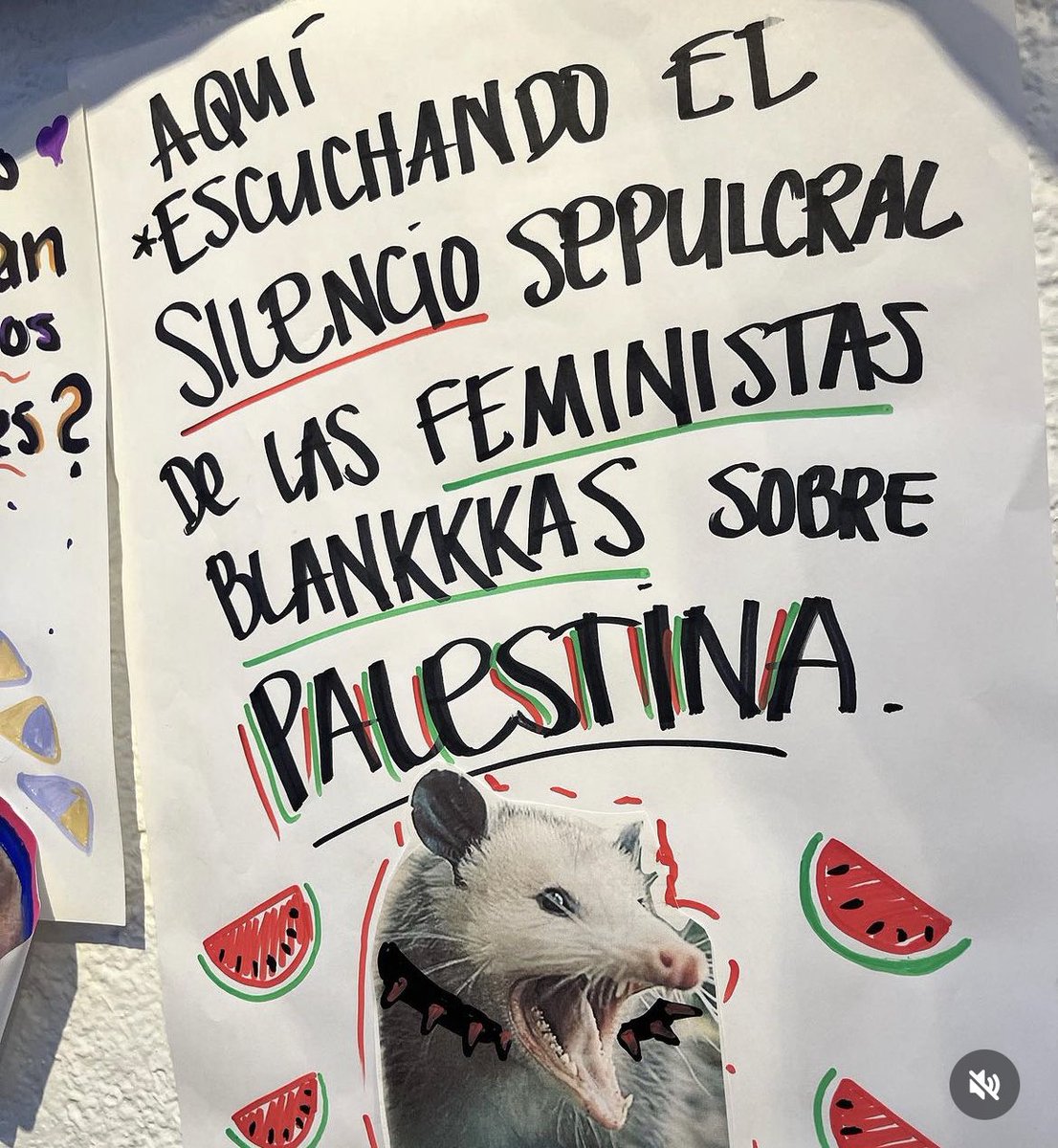 Y si, ¿de que nos sirve un 8M donde solo nos importan cierto tipo de mujeres y donde se guarda un horrendo silencio ante un genocidio?
Nos largamos de un feminismo blanco e imperial donde digan que no caben todxs.

Un precioso cartel de PasteUpMorras.