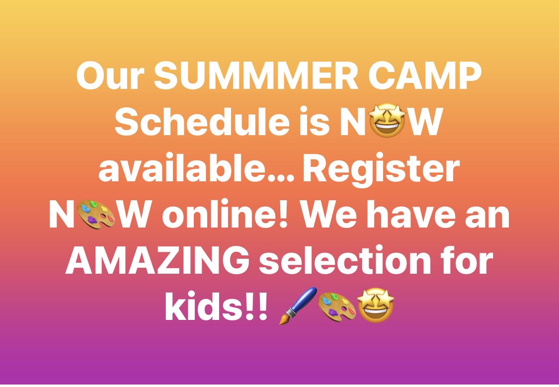 DPapetti26987's tweet image. G👀D NEWS! “Open Enrollments” for Summer Camp are N🤩W Available online on our website! Sign Up Now.. Pick your SP🎨T, while they are  H🔥T .. Our Classes fill up quickly! 
Click on Link Below 👇…
k12tejasgallery.org/summer-art-cam…

#artclassesindaytonohio
#kidssummercamp
#summerartclasses