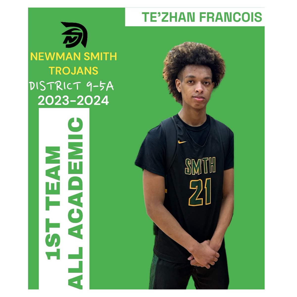 SmithBoysHoops (@smithboyshoops) on Twitter photo šCongrats <a href="/TezhanFrancois/">TeāZhan āTankā Francois</a> on District 9-5A All Academic 1st Team. Sophomore Class of 2026 šCongrats <a href="/TezhanFrancois/">TeāZhan āTankā Francois</a> on District 9-5A All Academic 1st Team. Sophomore Class of 2026