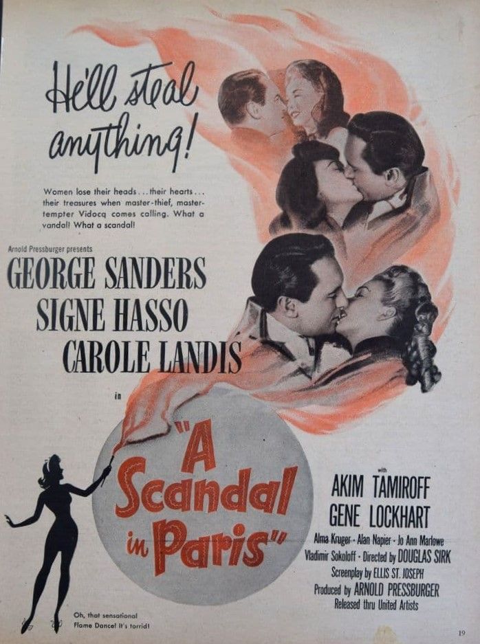 TalkingPicsTV's tweet photo. He'll steal anything! #GeorgeSanders #SigneHasso #CaroleLandis A SCANDAL IN PARIS (1946) 6am drama #TPTVsubtitles https://t.co/s1XMm9heIm