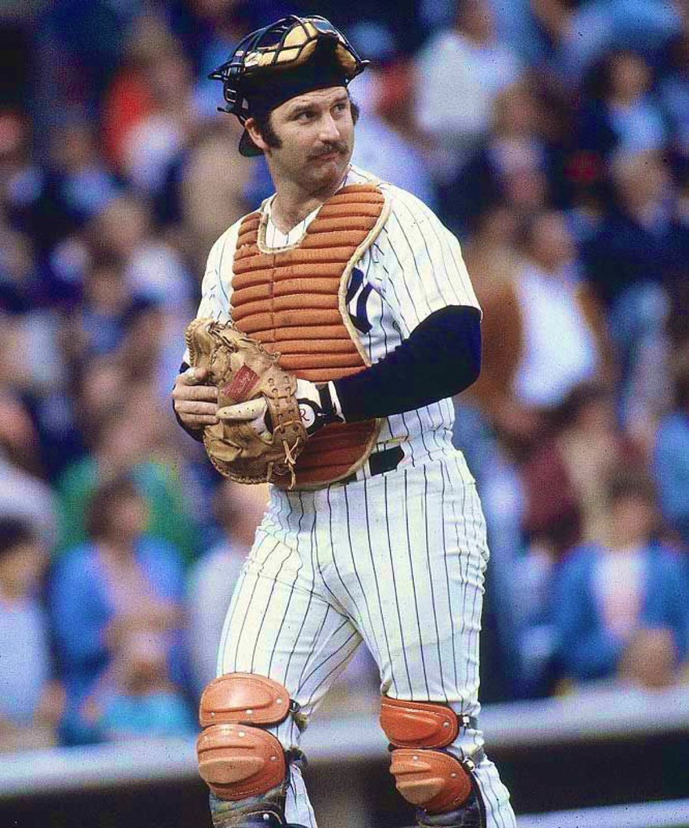 Super70sSports's tweet image. Thurman Munson should be in the goddamn Hall of Fame. Higher career WAR than obvious future HOFer Buster Posey despite his tragic death at age 32. Yankee captain, AL MVP, and looks more like a catcher should fucking look than maybe anyone ever. A travesty he’s not in. Pass it on.