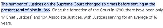 SydAlexMom's tweet image. Let&apos;s remember:
We NOW - in 2024 - have 13 #CircuitCourts - not 6 ... or 8 ... or 9 ..... *13*.
Now ... the # of Judges sitting on SCOTUS  *9* - has NOT changed since 1869.
BUT🚨
The # of Circuit Courts has grown.
AND
The # of #USStates + population COVERED by SCOTUS has grown.