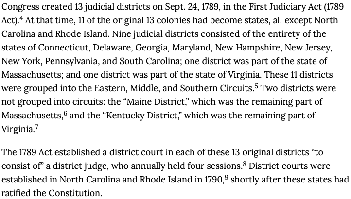 SydAlexMom's tweet image. Let&apos;s remember:
We NOW - in 2024 - have 13 #CircuitCourts - not 6 ... or 8 ... or 9 ..... *13*.
Now ... the # of Judges sitting on SCOTUS  *9* - has NOT changed since 1869.
BUT🚨
The # of Circuit Courts has grown.
AND
The # of #USStates + population COVERED by SCOTUS has grown.