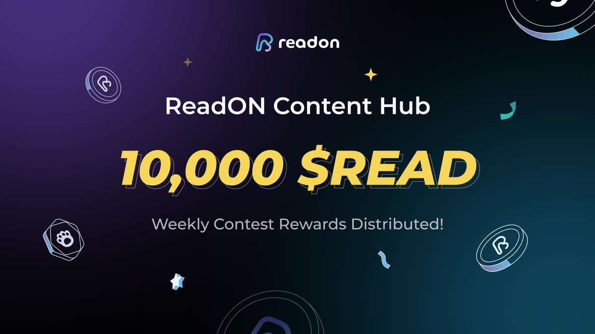 🎉This week's Content Hub rewards have been distributed! Winners, please check your dashboard for your rankings and your wallet for the token airdrop!🪙

⏩Go to Dashboard: content-hub.readon.me/my