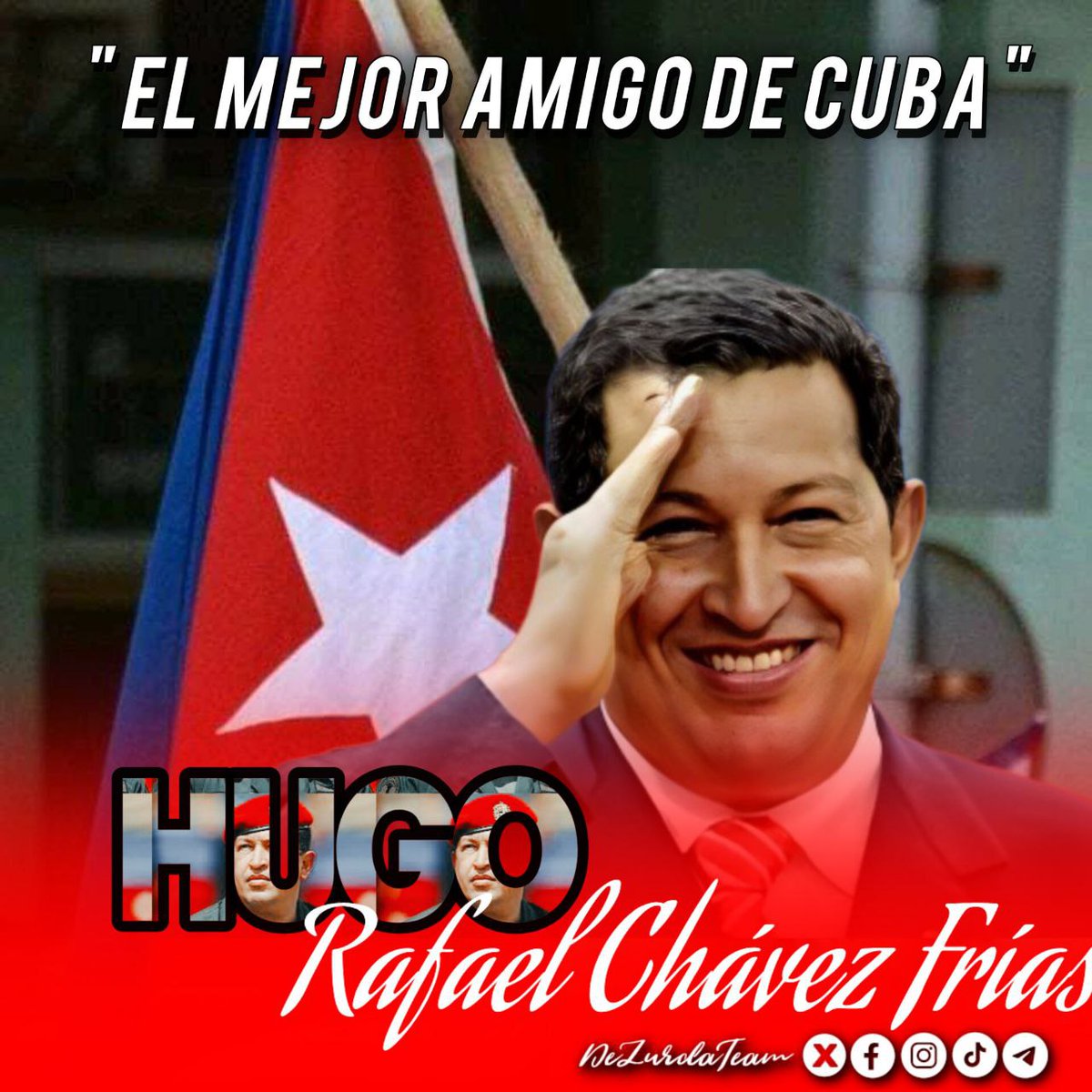 Hoy en mi memoria el fatídico instante en q supe la noticia q paralizó a Latinoamérica, ese en q te hiciste millones. Por ello, prefiero recordarte alegre como eras, pero con esa visión y profundidad de pensamiento otorgada solo a unos pocos iluminados.
#ChávezVive 
#DeZurdaTeam