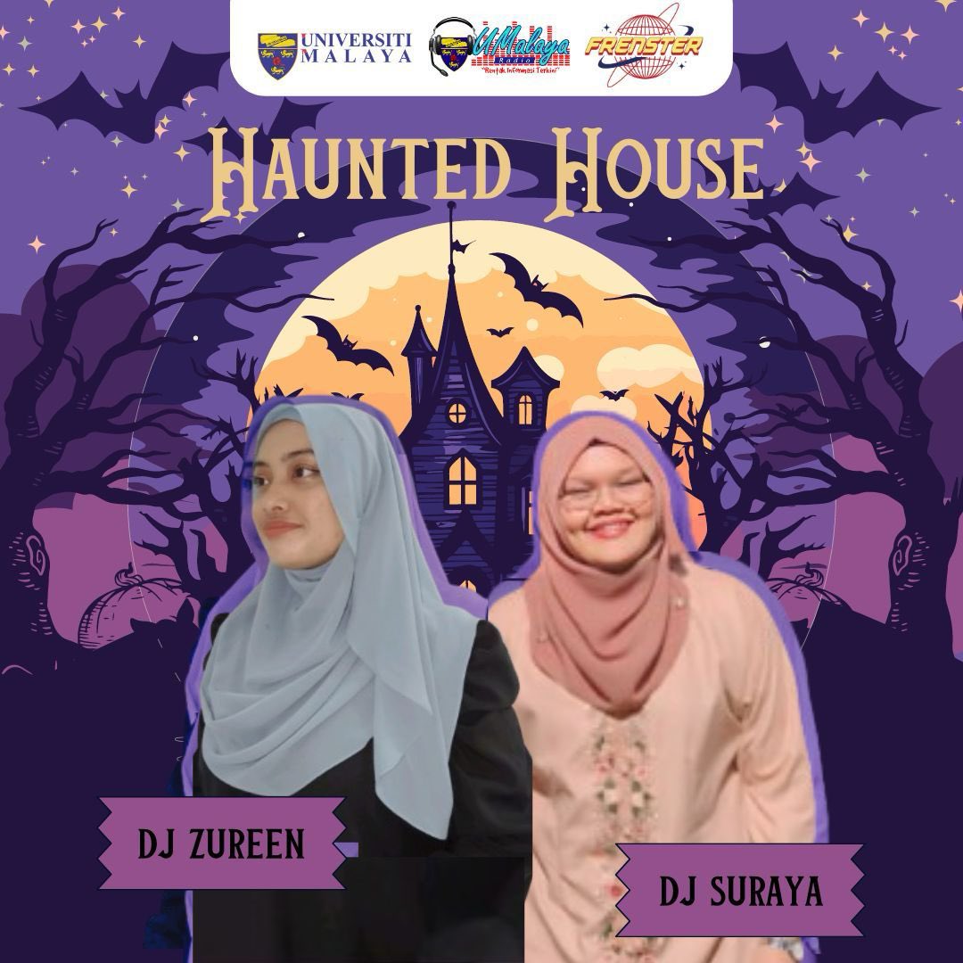 Get ready for a thrill! Our DJs tackle Frenster's haunted house, facing spooky shadows and eerie sounds. Join their daring adventure at Frenster! 👻 instagram.com/reel/C4Hryepvw… #UmalayaRadio #RentakInformasiTerkini #UniversitiMalaya