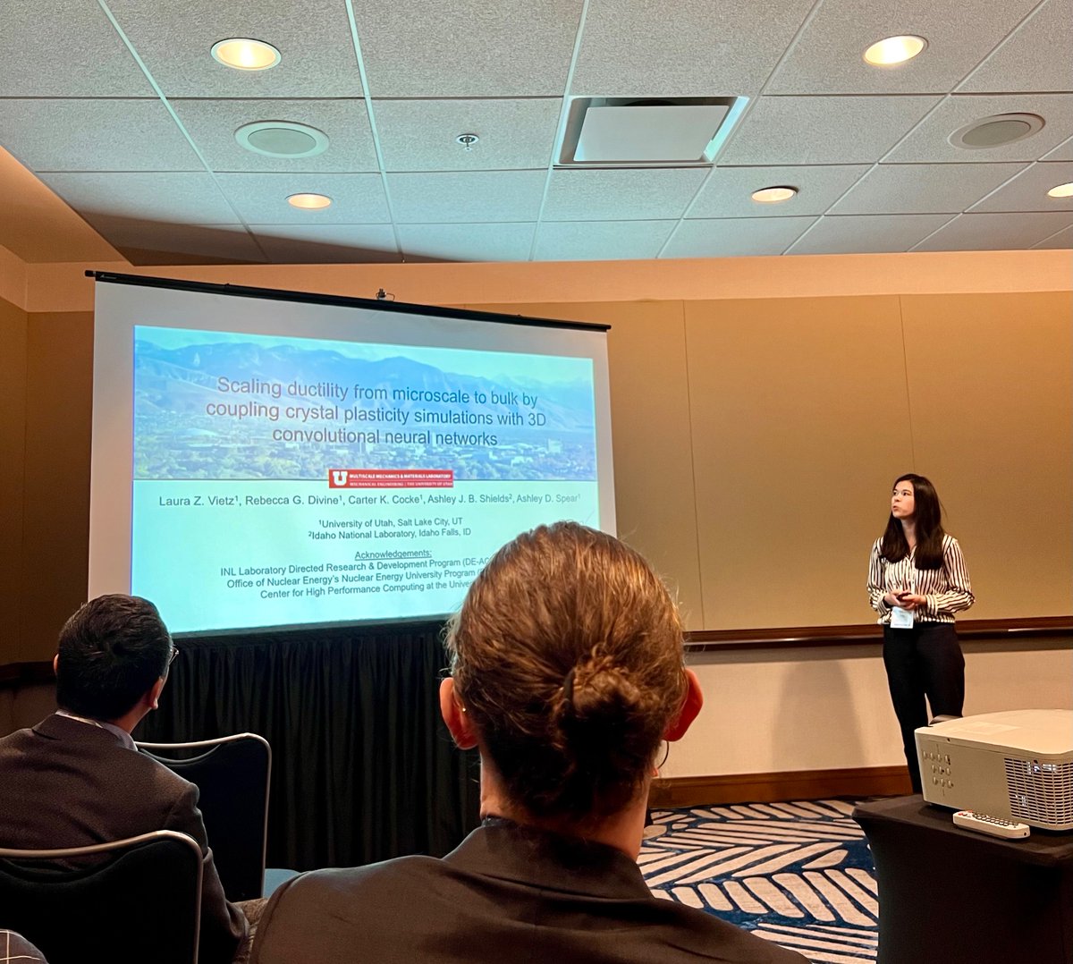 Utah MMM Lab (@mmmlabutah) on Twitter photo PhD student, Laura Vietz, presented her work on using machine learning to map small-scale test data to bulk material properties. Awesome job, Laura! <a href="/TMSSociety/">TMS</a> #TMSAnnualMeeting PhD student, Laura Vietz, presented her work on using machine learning to map small-scale test data to bulk material properties. Awesome job, Laura! <a href="/TMSSociety/">TMS</a> #TMSAnnualMeeting