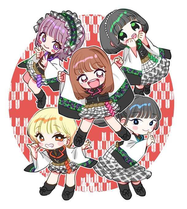 「black hair checkered clothes」 illustration images(Latest)