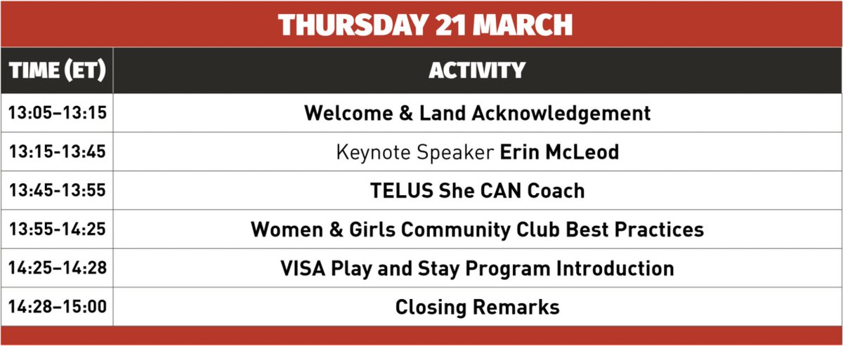 1BCSoccer's tweet image. Join Canada Soccer for an inspiring webinar on Thursday, March 21st, 2024, featuring Erin McLeod, a Canada Soccer Women’s National Team legend, as the keynote speaker!🇨🇦⚽

Register now: bcsoccer.net/news/posts/can…

#BCSA #IDEADAY #CanadaSoccer