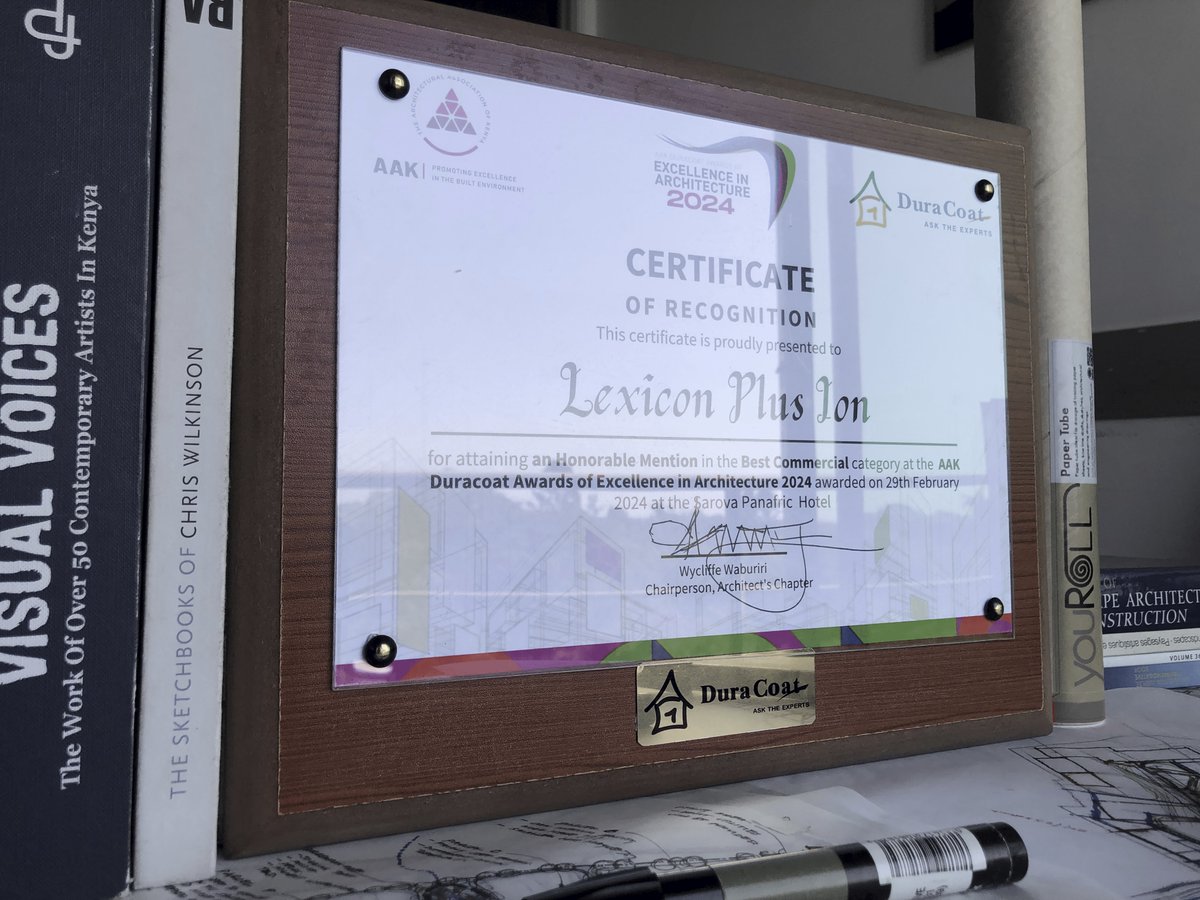 LexiconplusIon's tweet photo. We Won Yet Again!

This time for Zamani Business Park Honorable Mention Best Commercial Design 2024 at the AAK Duracoat Awards of Excellence in Architecture

#architecture  #Awards #designthinking https://t.co/l0CQXDjOre