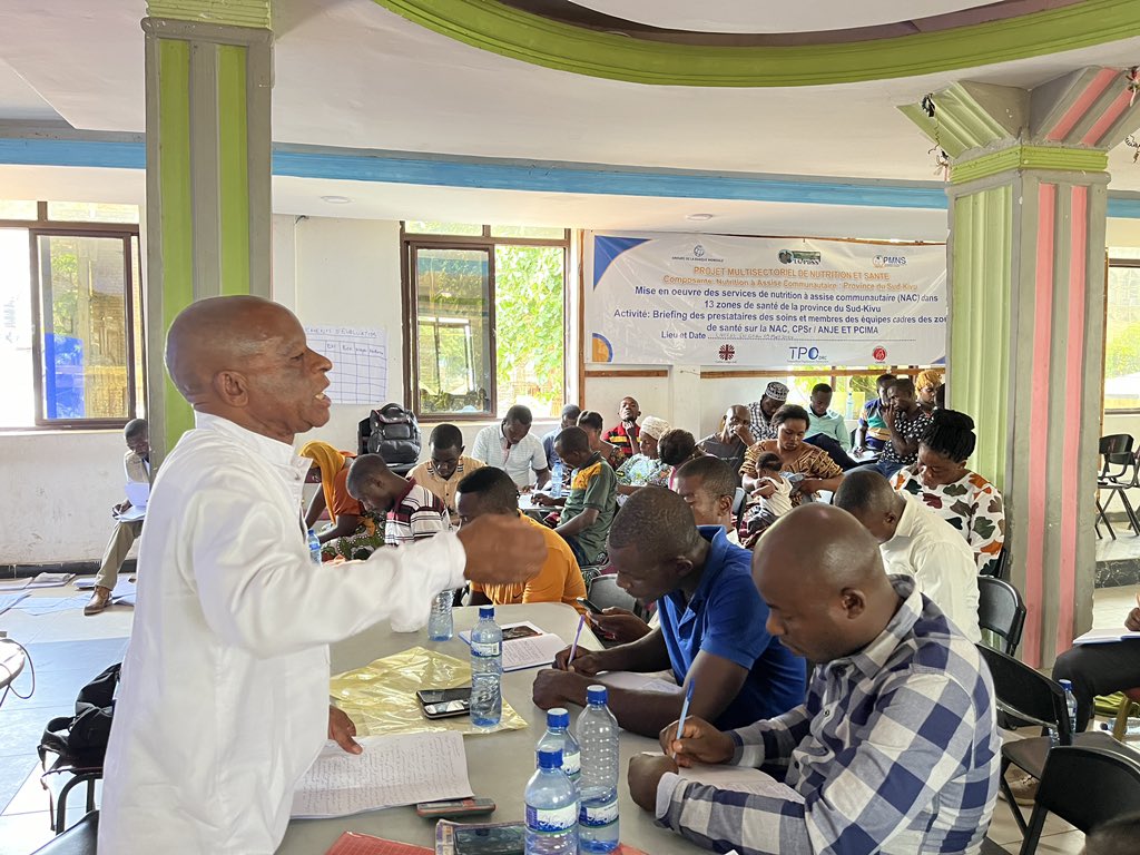 drc_tpo's tweet photo. ✅TPO DRC appuie la formation de 53 prestataires des soins et membres d’ECZ de la zone de santé de Fizi sur la mise en oeuvre de la NAC/CPSr/ANJE et PCIMA dans le cadre de la composante NAC du PMNS
📚 @PRONANUT_RDC
🤝 @CaritasCongo -#TPODRC -CHWID
💰@ugpdss @Banquemondiale https://t.co/gWGHbQG7N2
