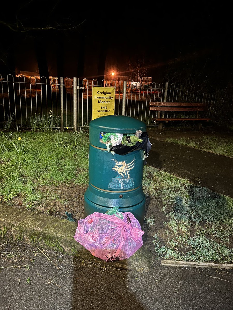 emmsy6's tweet photo. Good to see our council tax (which I’m sure will be increased this year!) being put to good use! @cardiffcouncil you should be ashamed that you’re allowing school children to walk past these every day in Creigiau! Sort it out! @BBCWales #CardiffCouncil #CouncilTax #Creigiau https://t.co/1cdCsp7XXl