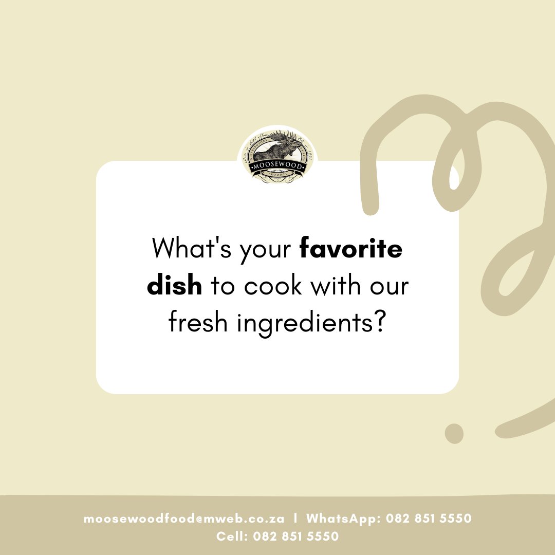 We're curious – what's your favourite dish to cook with our fresh ingredients? Share your culinary creations with us! Whether it's a hearty stew, a refreshing salad, or a mouthwatering dessert, we want to hear all about it.  🙌

#FreshIngredients #FoodieCreations