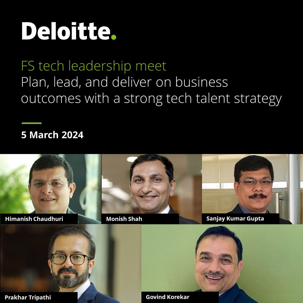 DeloitteIndia's tweet image. Deloitte's "FS tech leadership meet" will shine the spotlight on talent strategy to help CXOs drive competitive advantage and profitable growth through talent and skill strategy.
#CXO #Digital #CIOProgram