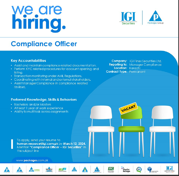igisec's tweet photo. IGI Securities Compliance Officer - EJP https://t.co/5r9W2x6Cdr