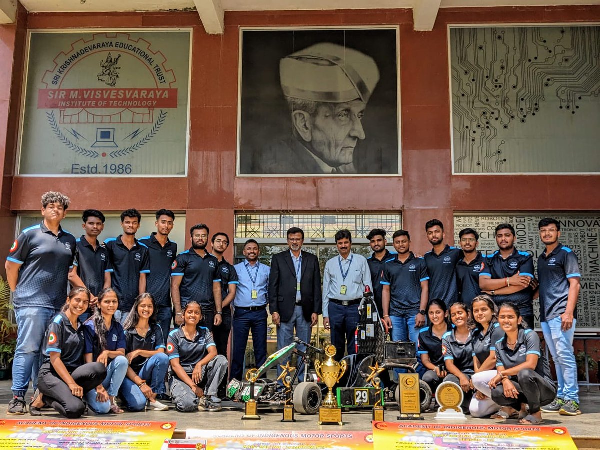 Sir M. Visvesvaraya Institute of Technology congratulates...✌Team Electrimo Triumphs at the AIMS Kart Racing Championship!!✌Team Electrimo from the Dept. of Electrical and Electronics Engineering of Sir M. Visvesvaraya Institute of Technology, Bengaluru.
