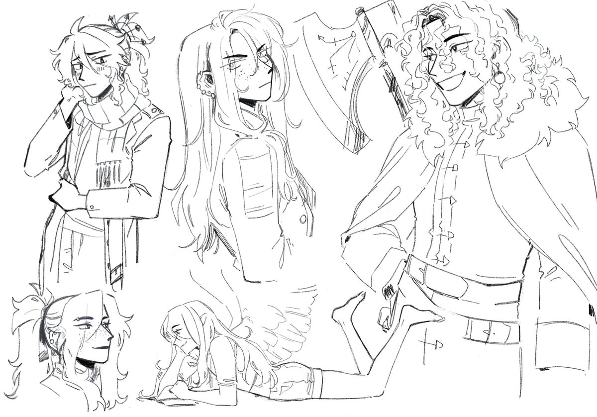 sketchdump! ft some friends ocs and also i discovered furry hanleigh can be something precious