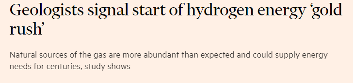 umedpratapsingh's tweet photo. Geological Hydrogen (Different than other type of Hydrogens you have heard)

-Also known as White hydrogen, Natural hydrogen or Gold hydrogen

-How are they formed?

-5tn tonnes of hydrogen exists in underground reservoirs
-A few per cent recovery would still supply all projected demand — 500mn tonnes a year — for hundreds of years

-Other forms of Hydrogen