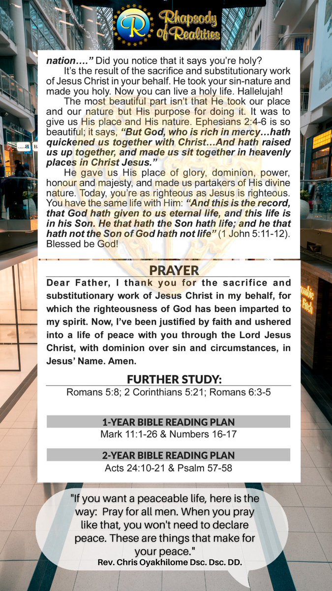 Jesus was our sin-bearer and thus was made sin, meaning that we were literally on that Cross when Jesus was crucified. He wasn’t only our representative, He wasour substitute; our sins were laid on His spirit. He took our nature and took our place.