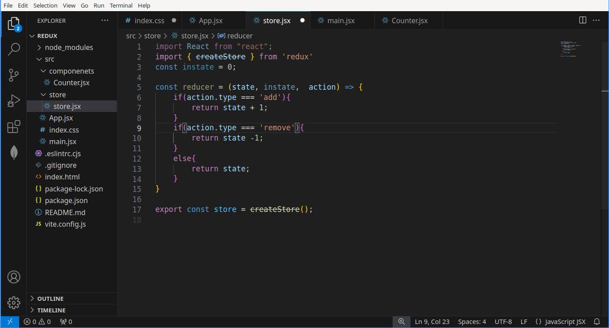 aryanofficia_l's tweet photo. #redux #react #coding #100DaysOfCode #buildinginpublic #buildinpublic #reduxstore #webapp #state #reactsjs #javascript
JUST LEARN and implement a counter using the redux also learn about why and how we use redux in complex apps with @piyushgarg_dev https://t.co/fOFr9rV7YG